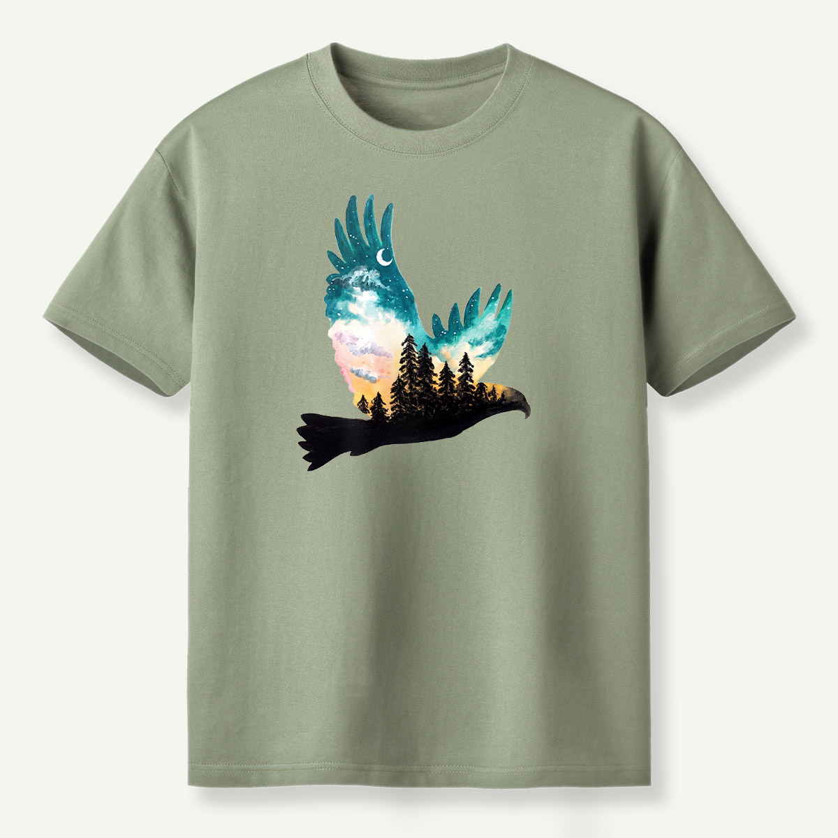 Eagle Forest Double Exposure T-Shirt