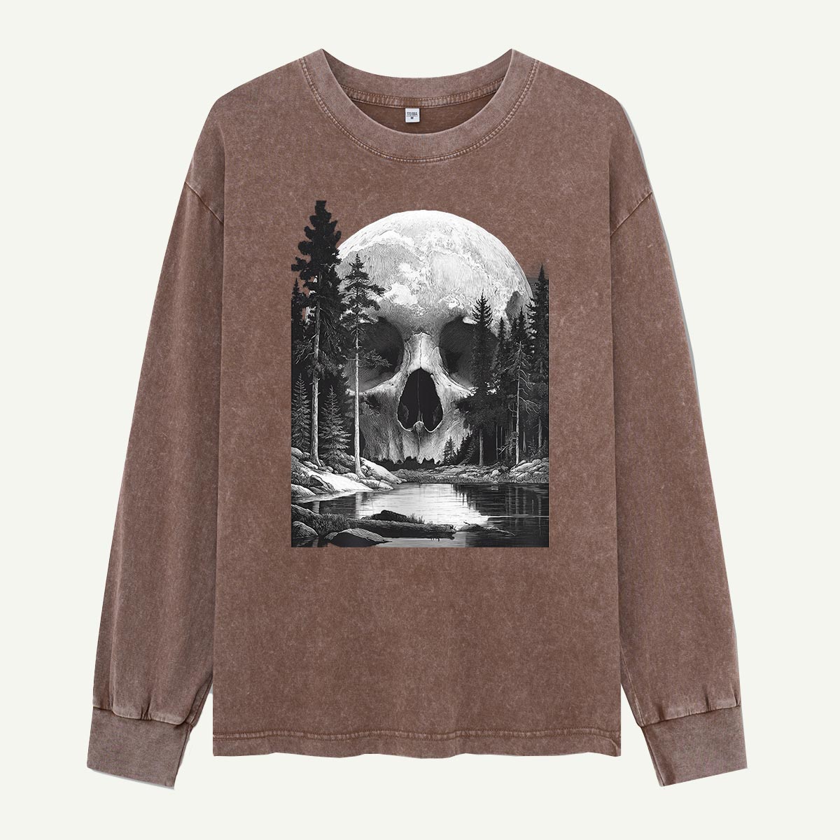 The Forest Under a Giant Skull Washed Long Sleeves
