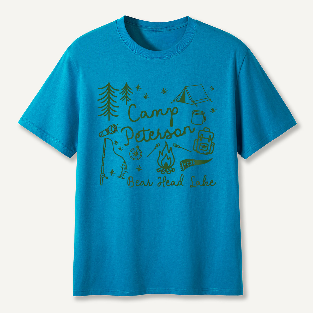 Camp Style Bear Head Lake Camping T-Shirt