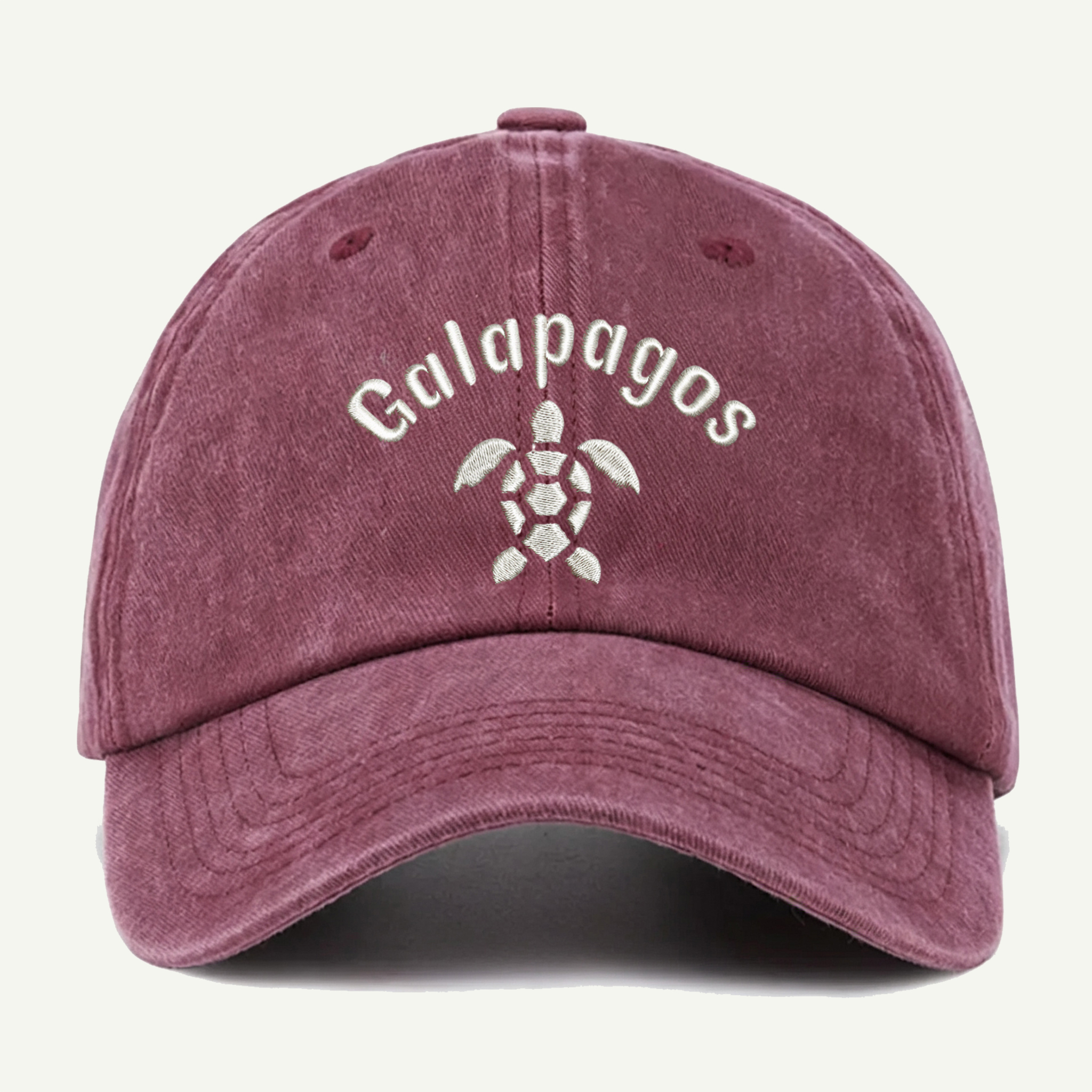 Galapagos Sea Turtle Washed Embroidered Hat