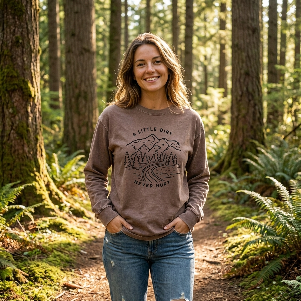 A Little Dirt Never Hurt Washed Long Sleeves