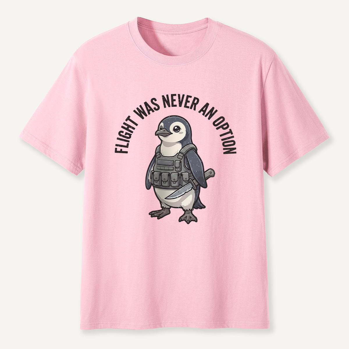 Flight Was Never An Option Belt Knife Penguin T-Shirt