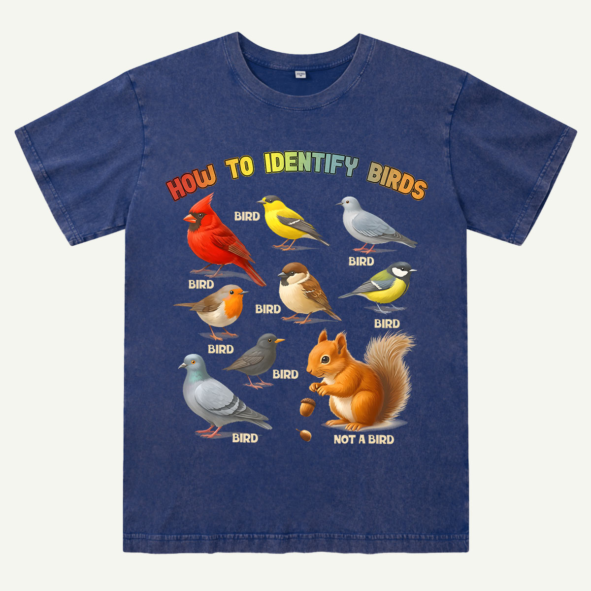 How to Identify Birds Washed T-Shirt