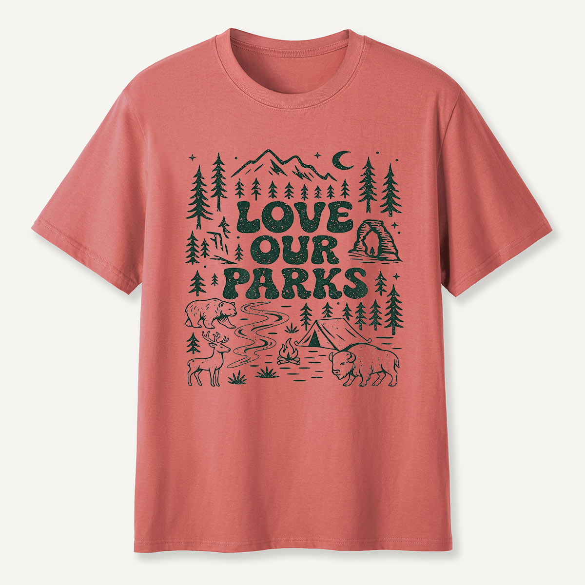 Love Our Parks Wildlife Camping T-Shirt