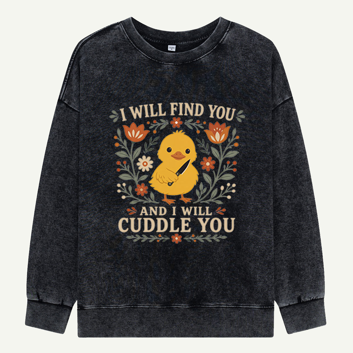 Duckling Cuddle Mission Washed Sweatshirts