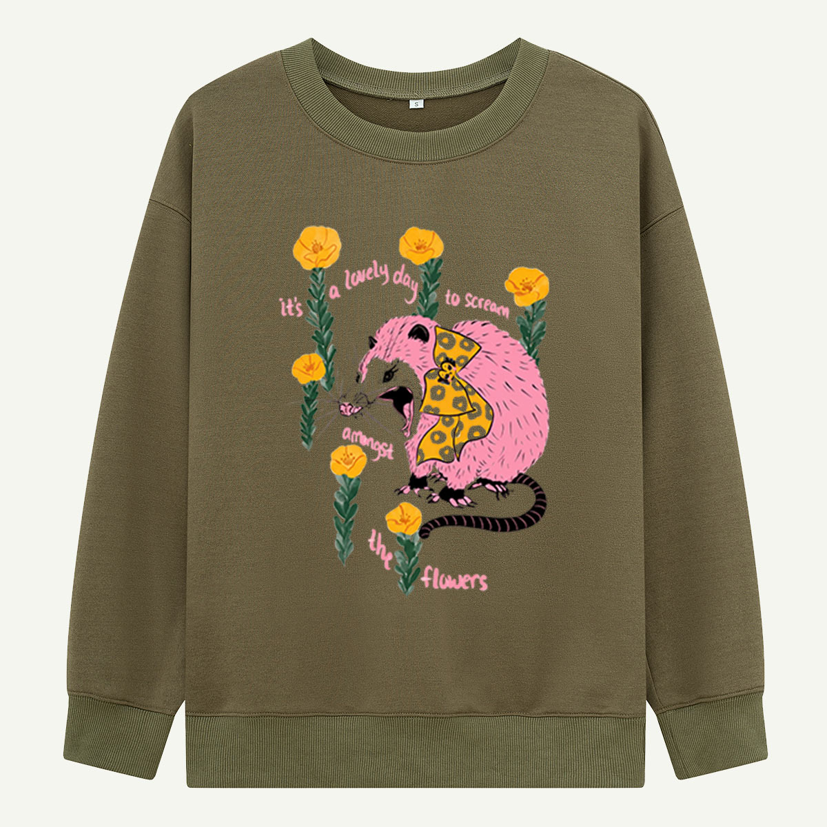 Lovely Day to Scream Possum Sweatshirts
