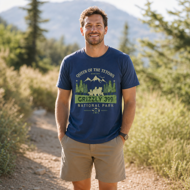 Legend of the Tetons Grizzly 399 National Park T-Shirt