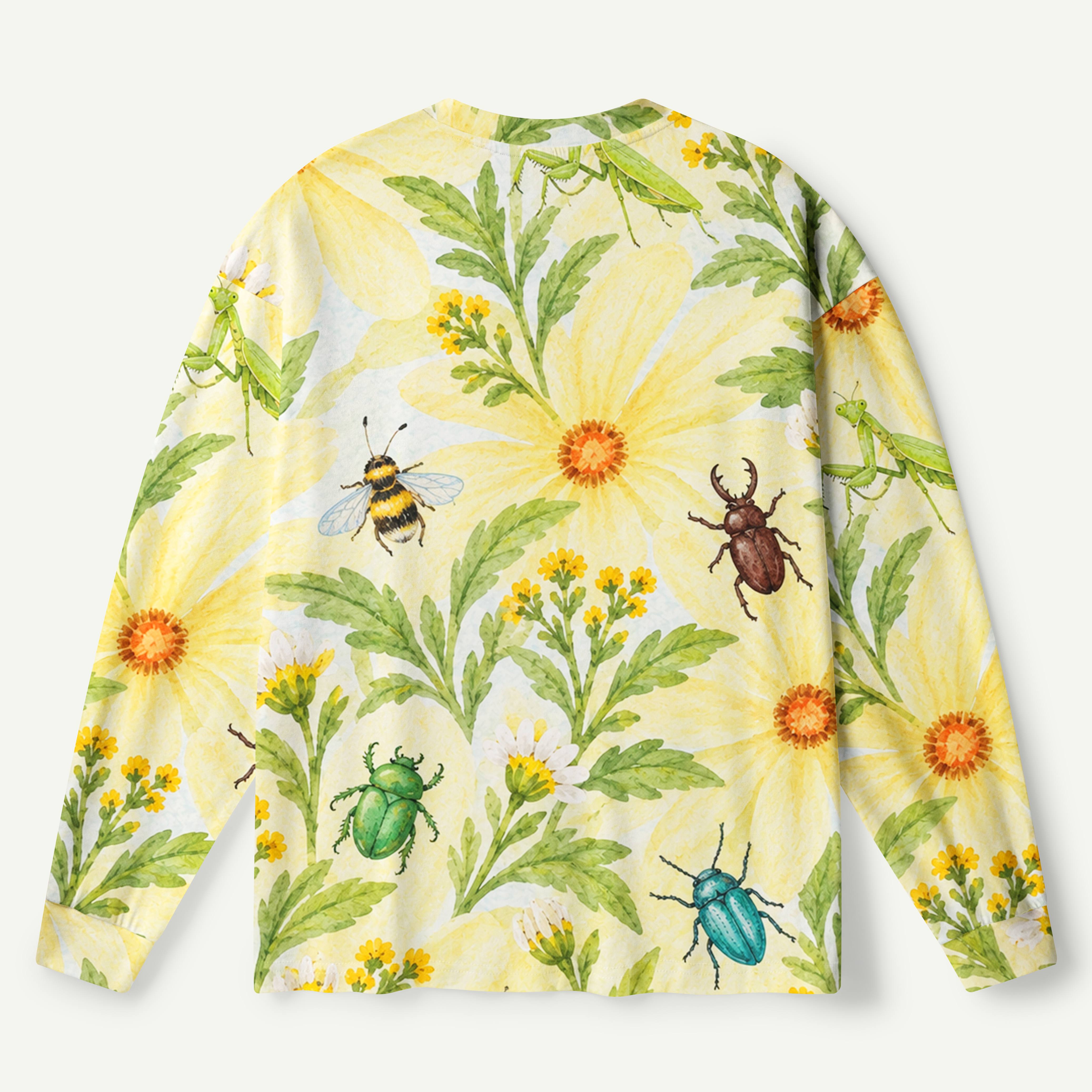 Wildflower Meadow Botanical Pattern Premium Pure Cotton Long Sleeves