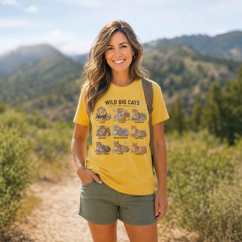 Wild Big Cats of the World T-Shirt