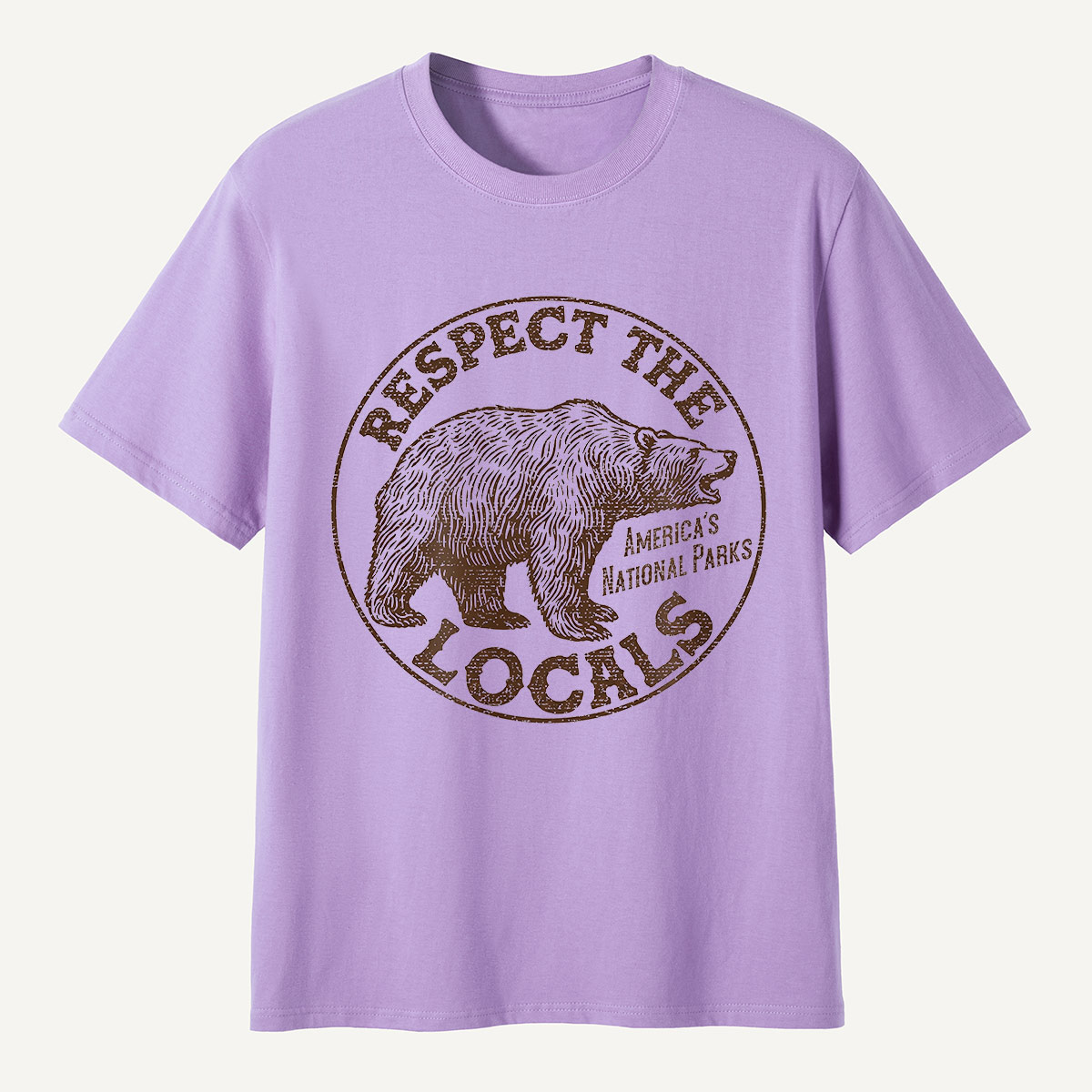 Respect the Locals Bear National Parks  T-Shirt