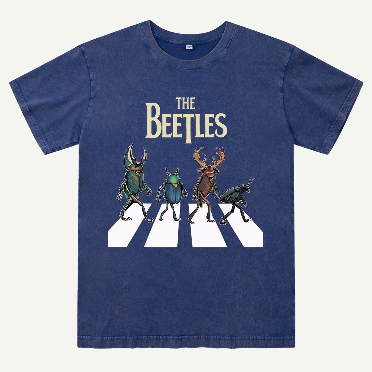 The Beetles Funny Insect Band Washed T-Shirt