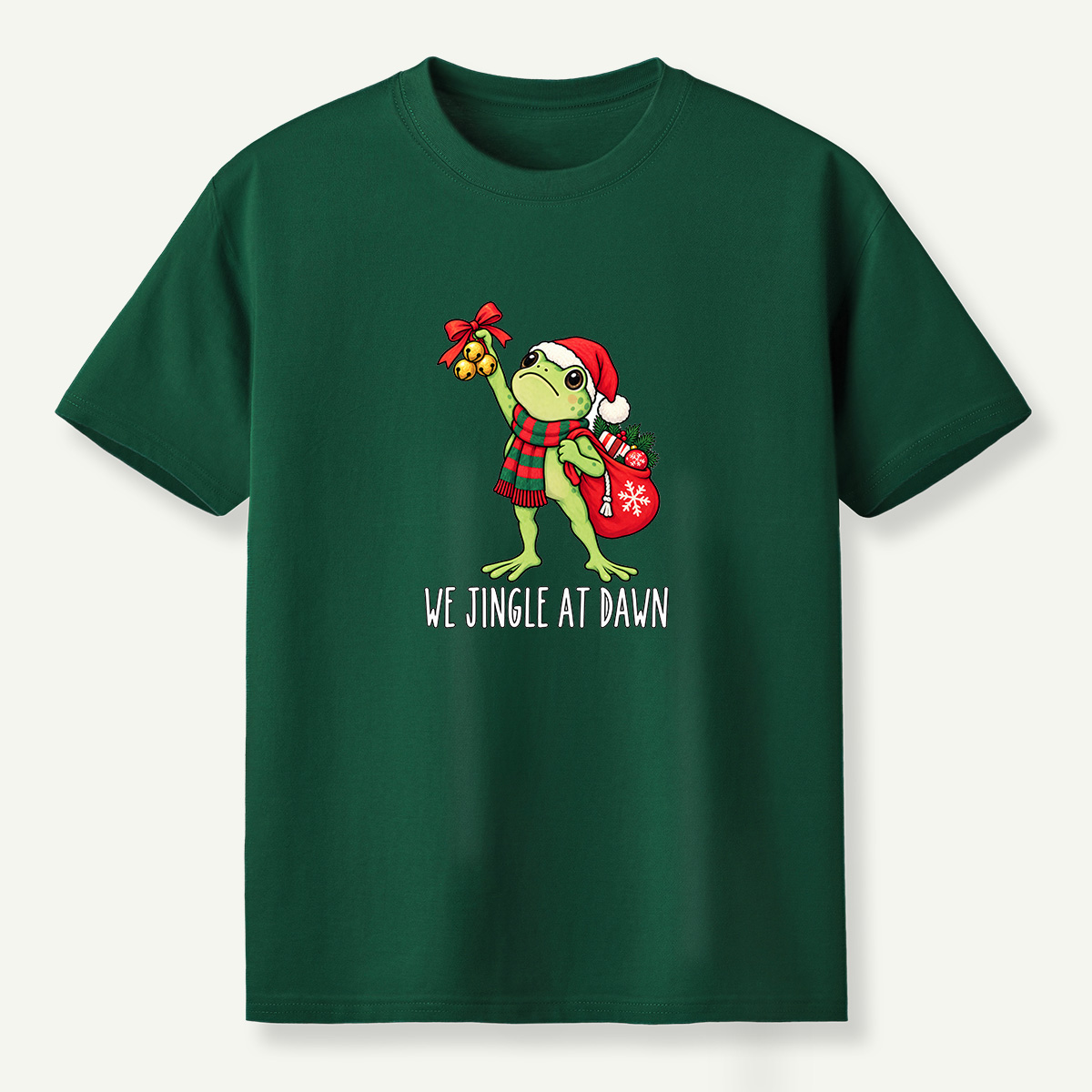 We Jingle At Dawn Christmas Frog T-Shirt