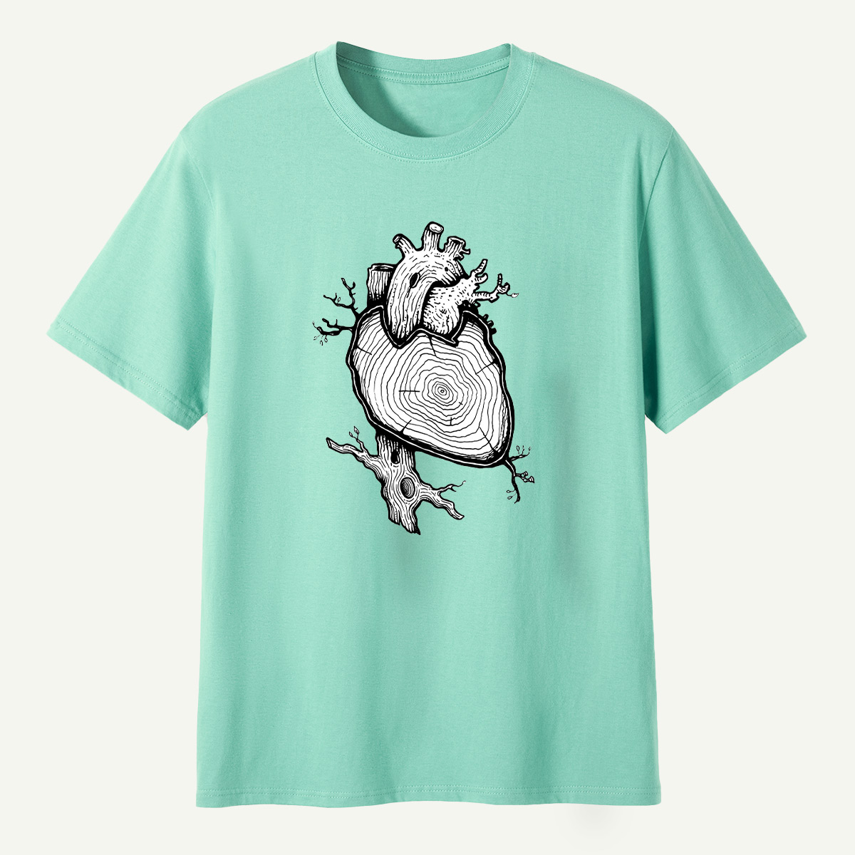 Anatomical Heart In Bloom T-Shirt