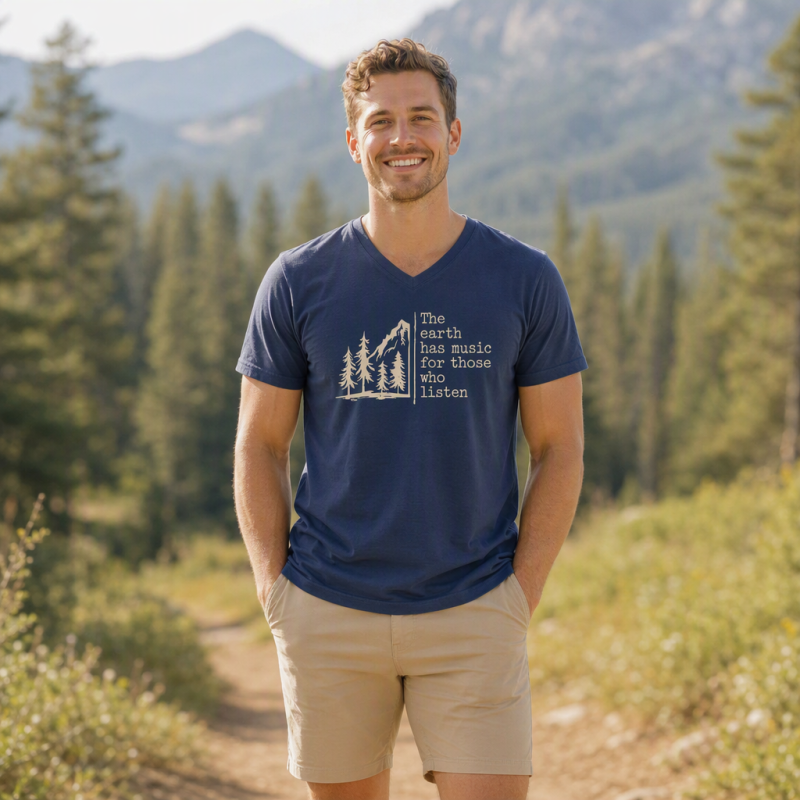 The Earth Has Music V-neck T-Shirt