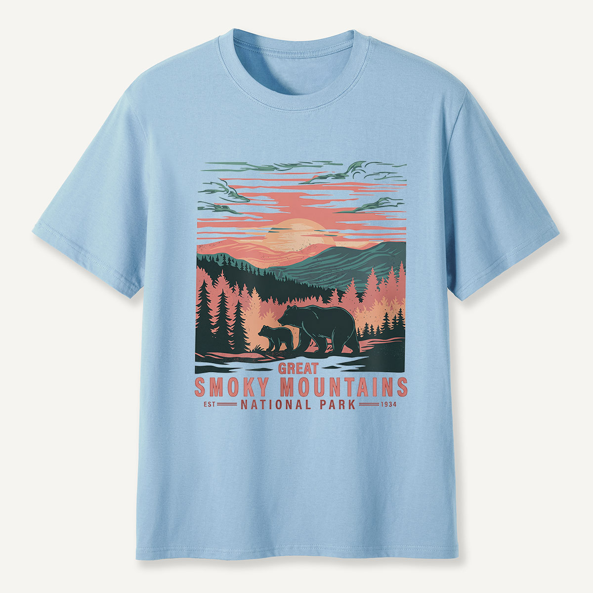 "Great Smoky Mountains National Park Bear Sunset Tee " T-Shirt