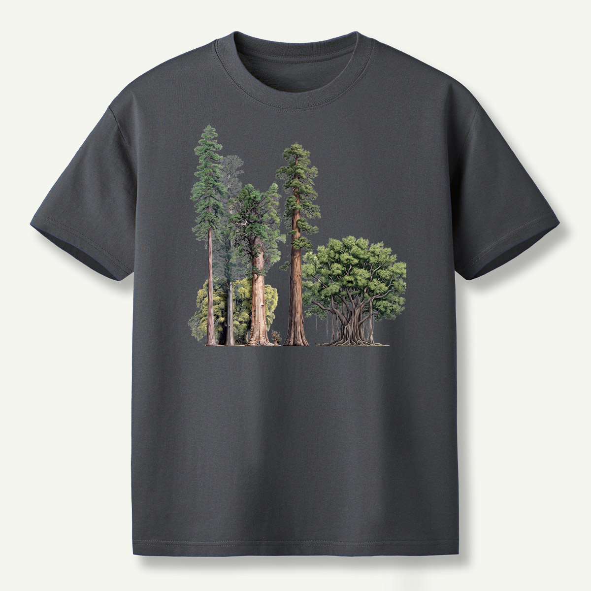 Giant Redwood Forest Botanical Study T-Shirt