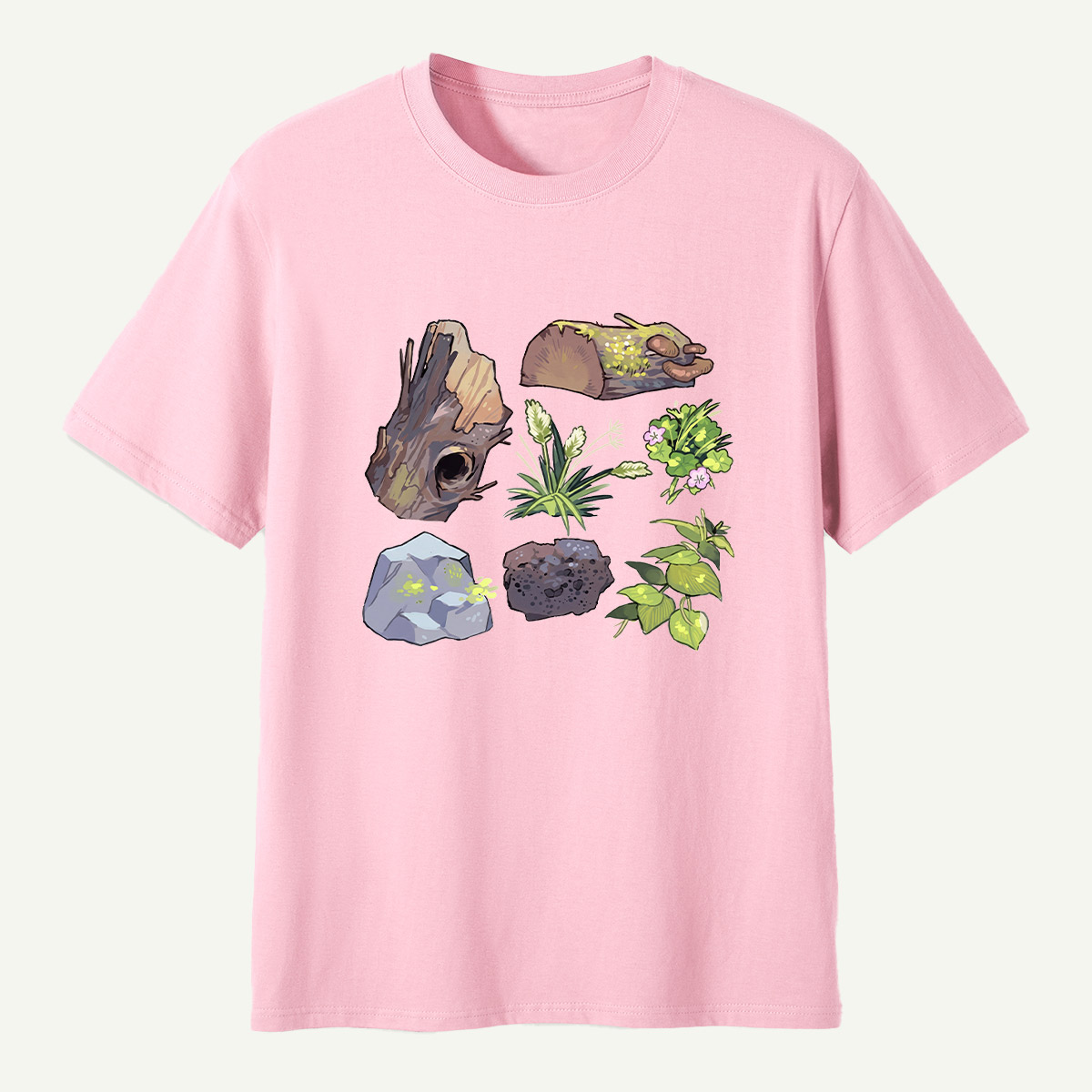 Woodland Moss Rock Nature Collection T-Shirt
