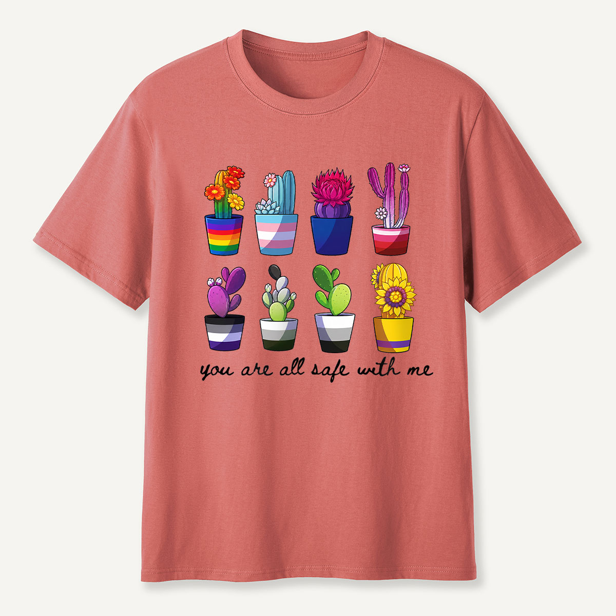 You Are Safe With Me Cactus T-shirt