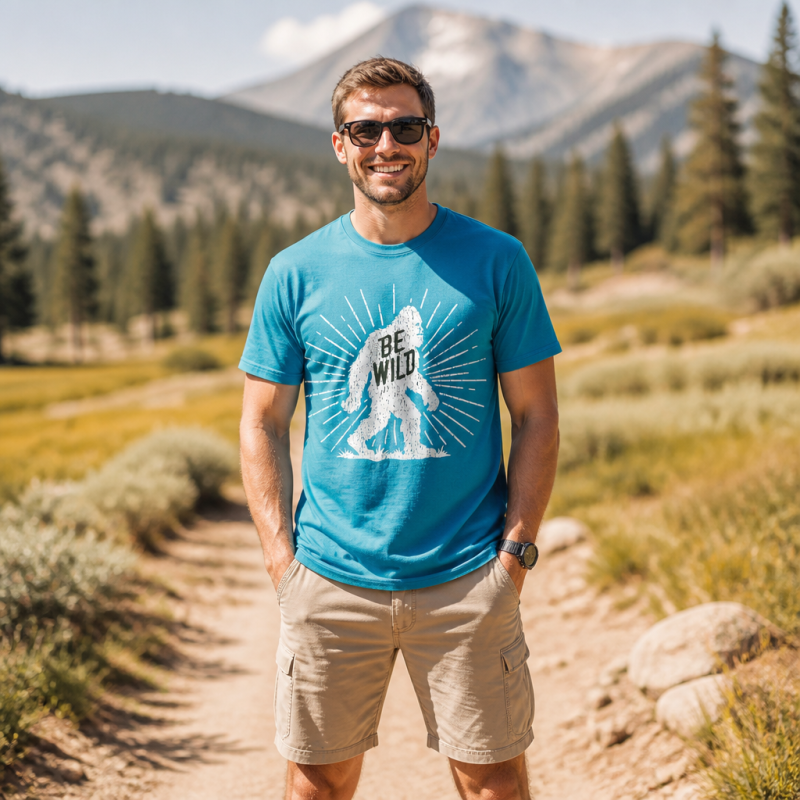 Be Wild Bigfoot Silhouette T-Shirt