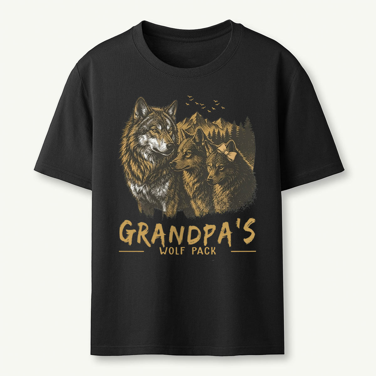 Grandpa’s Wolf Pack Mountain T-Shirt
