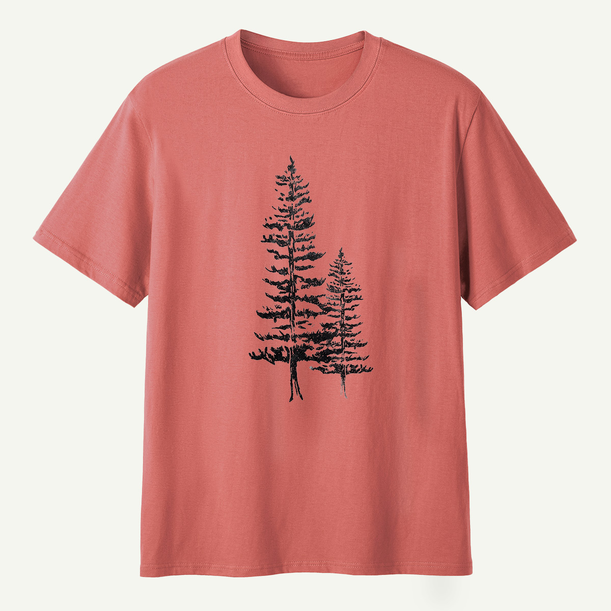 Lone Pine Tree Botanical Sketch T-Shirt