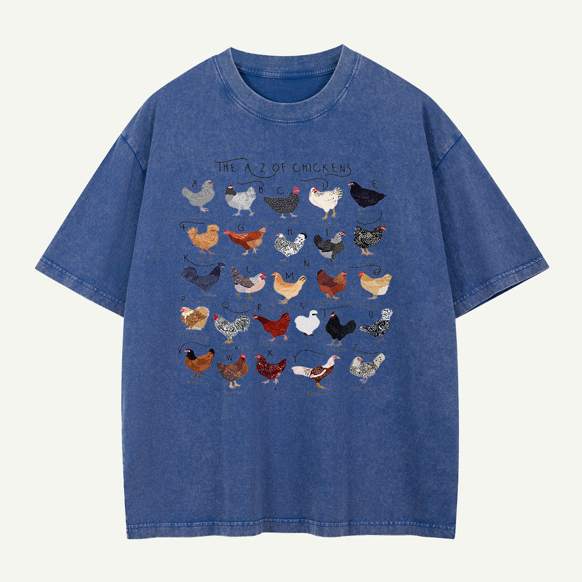 The Chicken Alphabet Washed T-Shirt