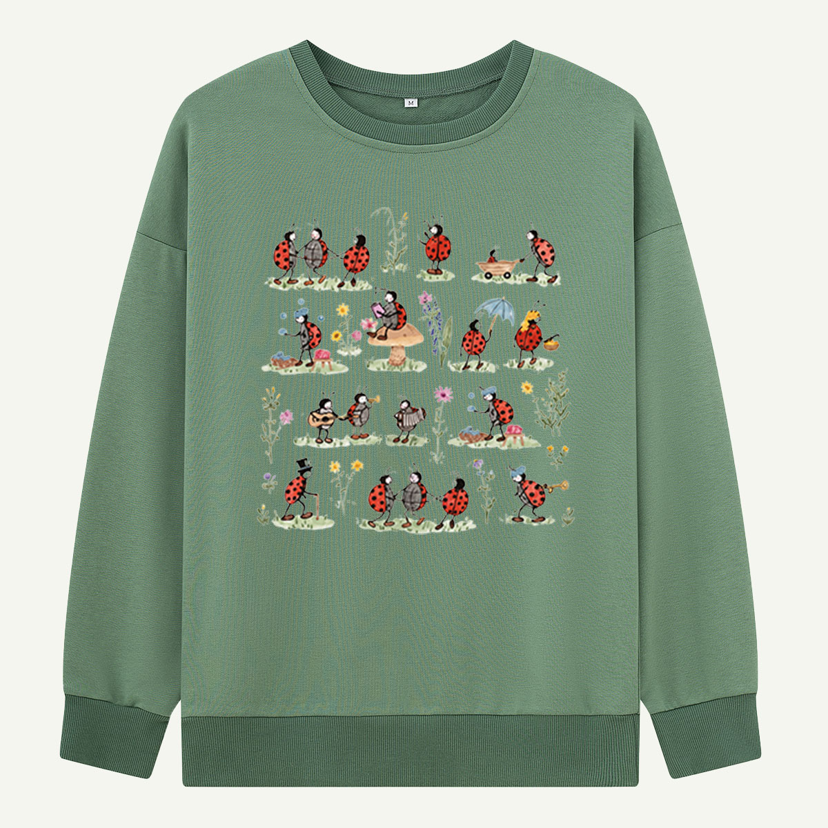 Ladybug and Flower Tee Sweatshirts