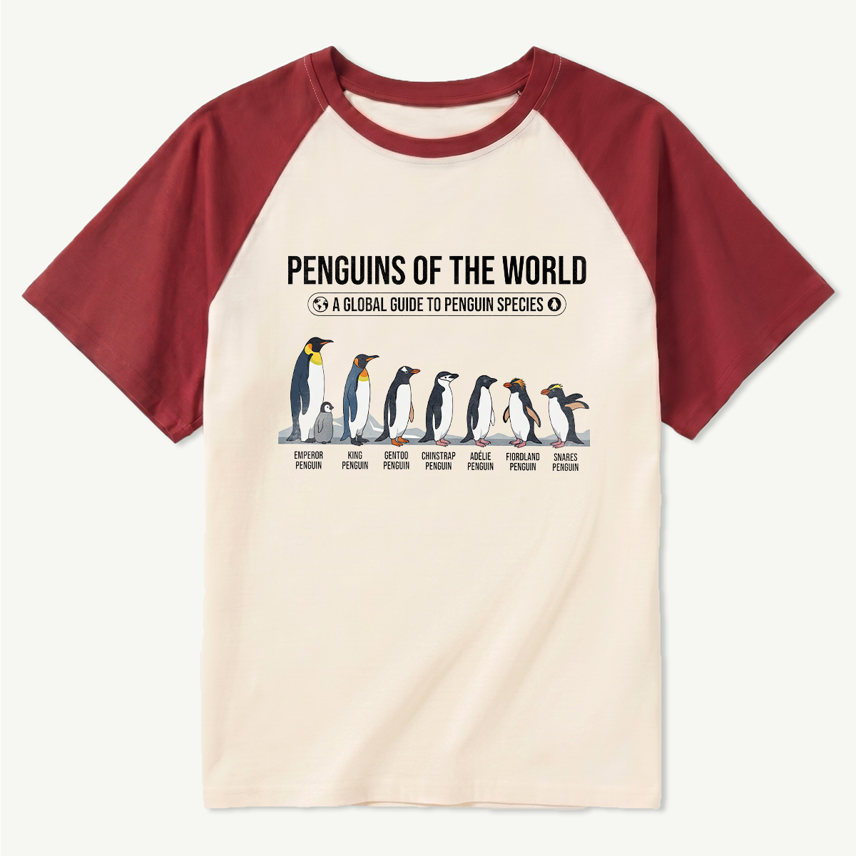 Penguins of the World Raglan T-Shirt