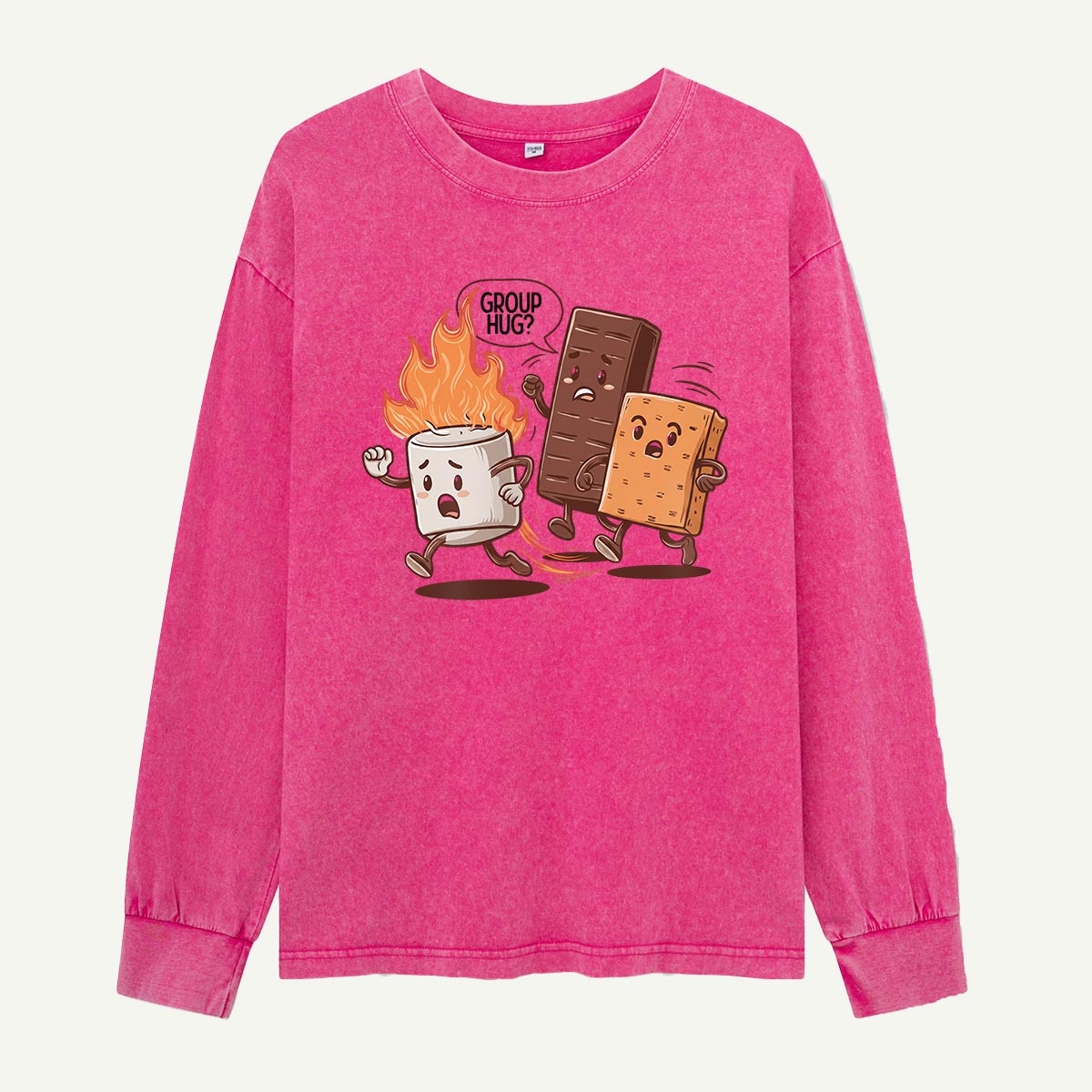 Group Hug Smores on the Run Washed Long Sleeves