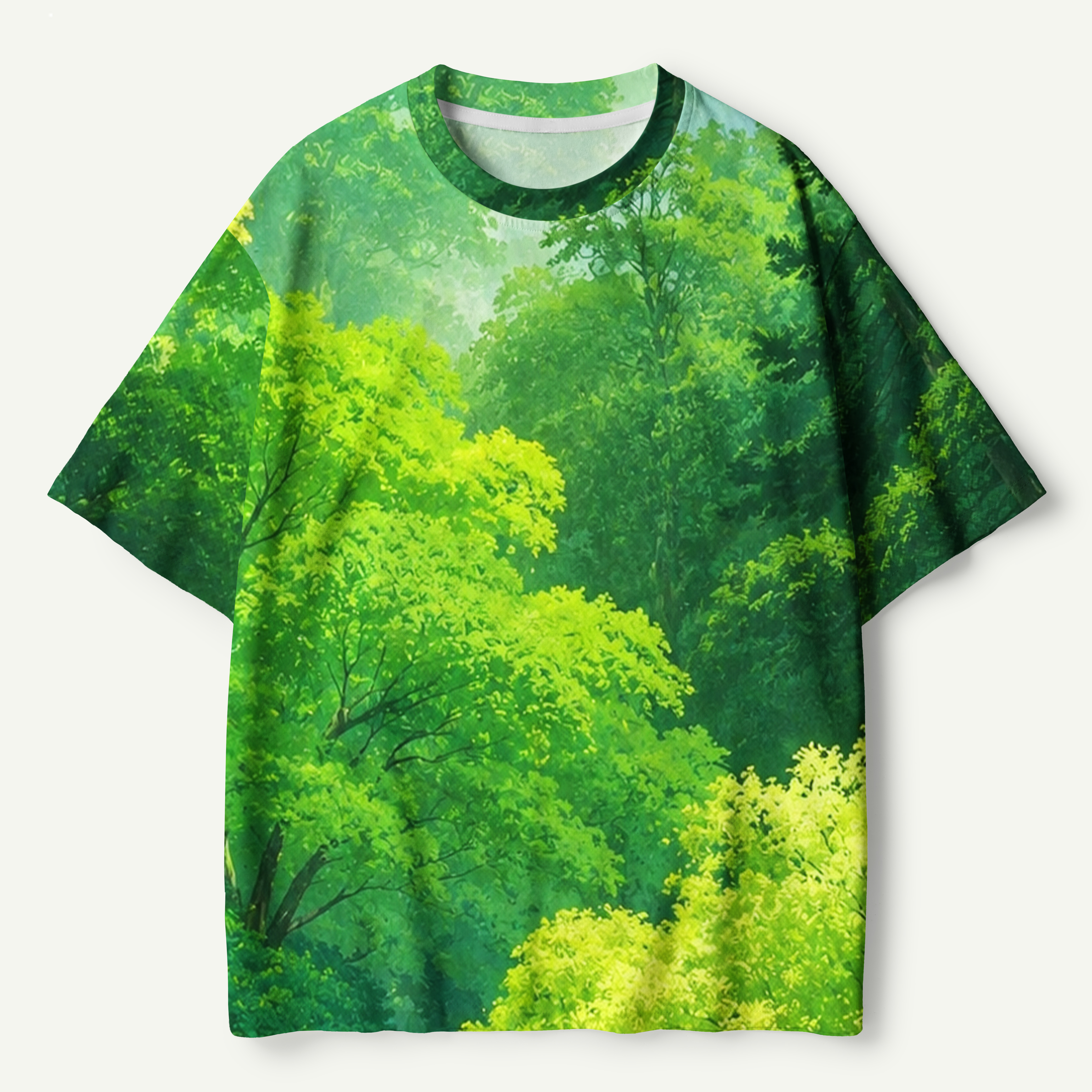 Sunlit Lush Forest Canopy Premium Pure Cotton Tee