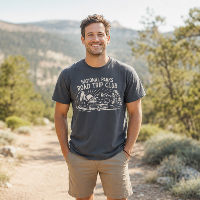 National Parks Road Trip Club Wagon T-Shirt
