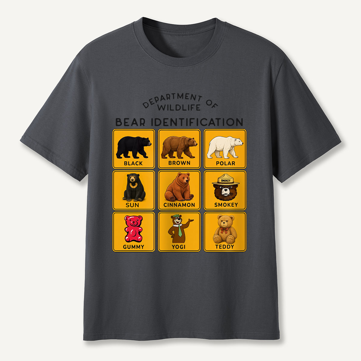 Department of Wildlife Bear Identification Gummy Bear T-Shirt