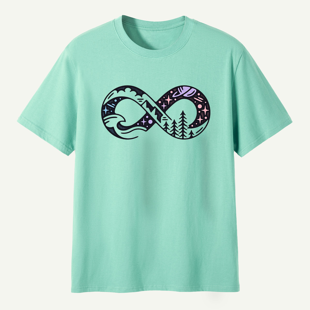Infinite Forest Mountain Landscape T-Shirt