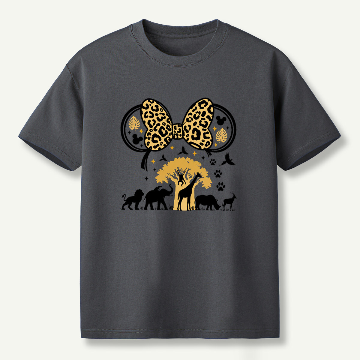 Leopard Bow Wildlife Silhouette T-Shirt