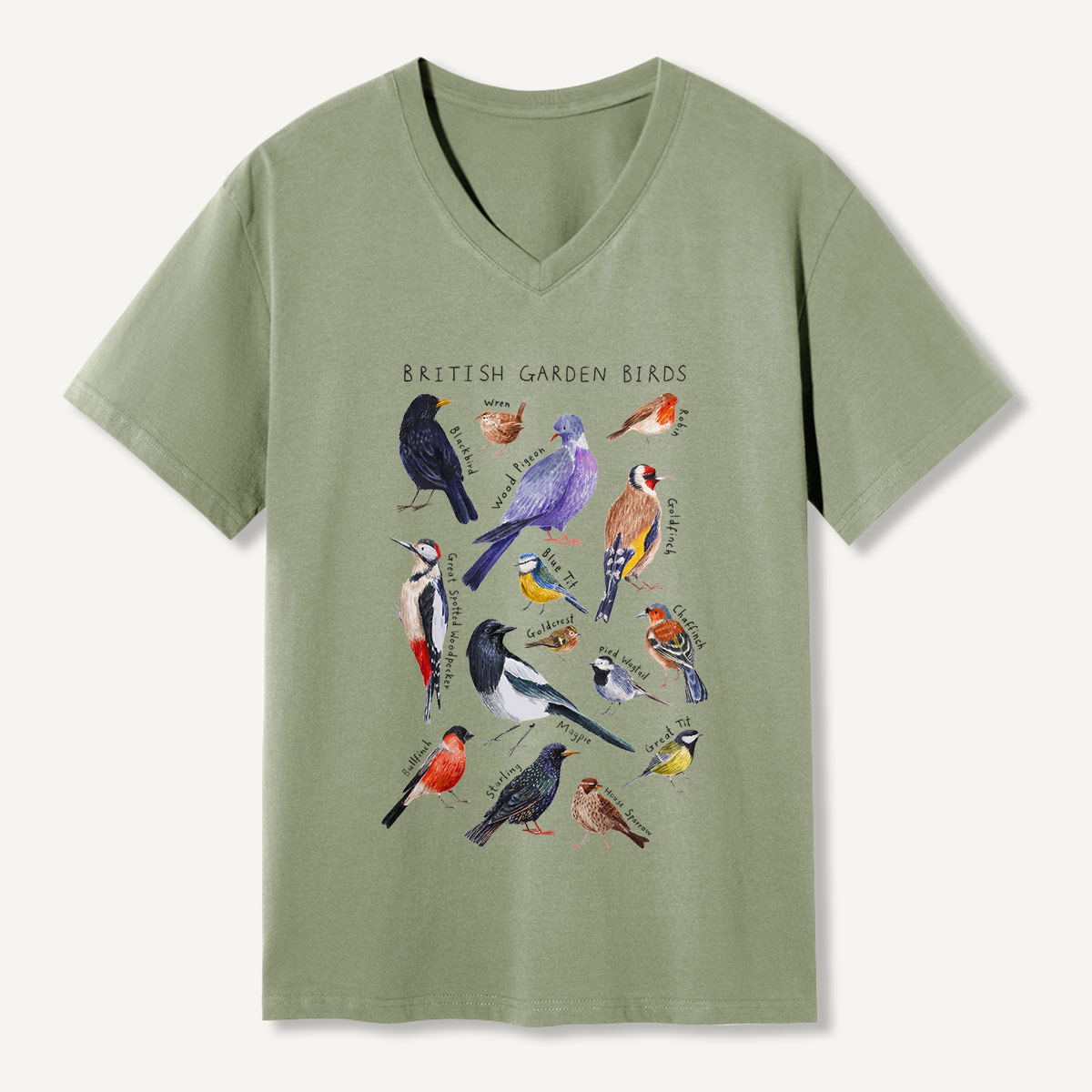Botanical Garden Birds Wildlife Birdwatching V-neck T-Shirt