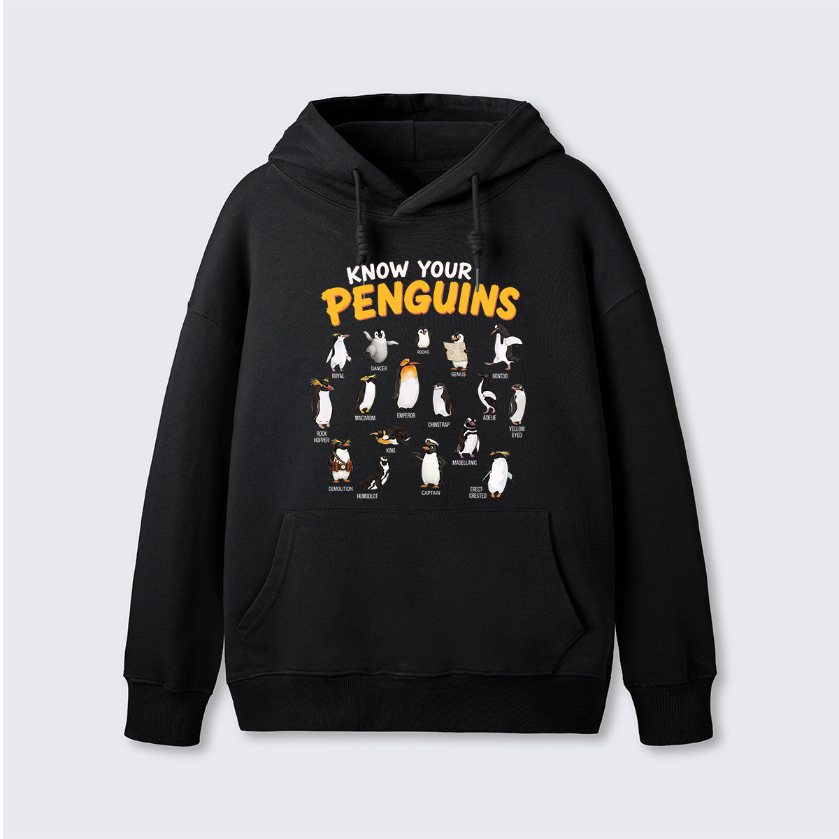 Know Your Penguins Penguin Species Hoodie