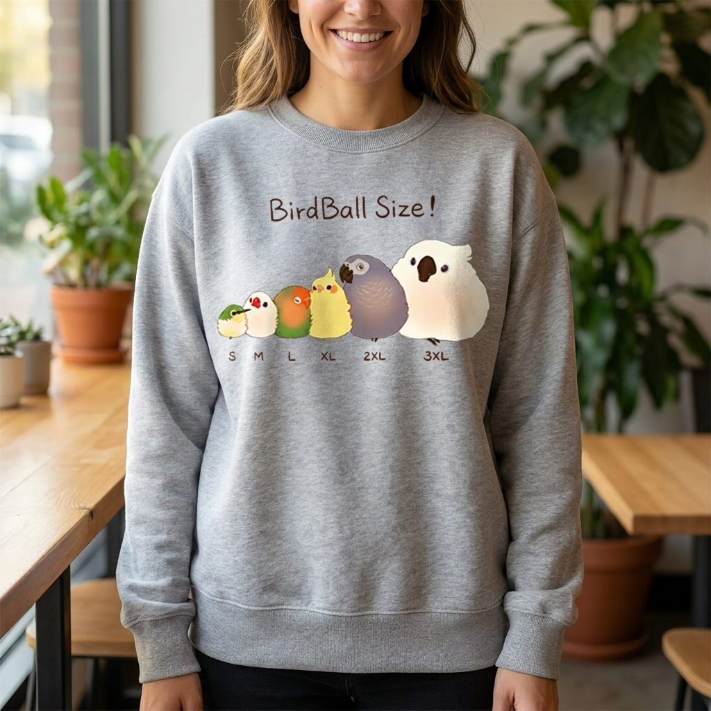 Bird Size Graphic Sweatshirts