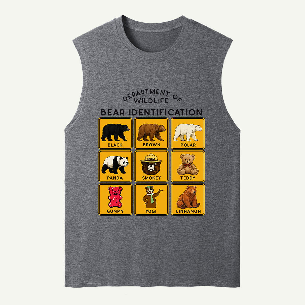 Department of Wildlife Bear Identification Tank Top