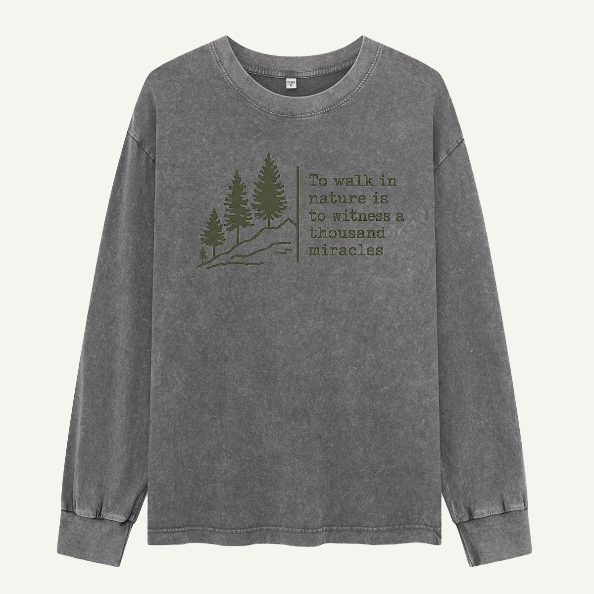 A Thousand Miracles on the Trail Washed Long Sleeves