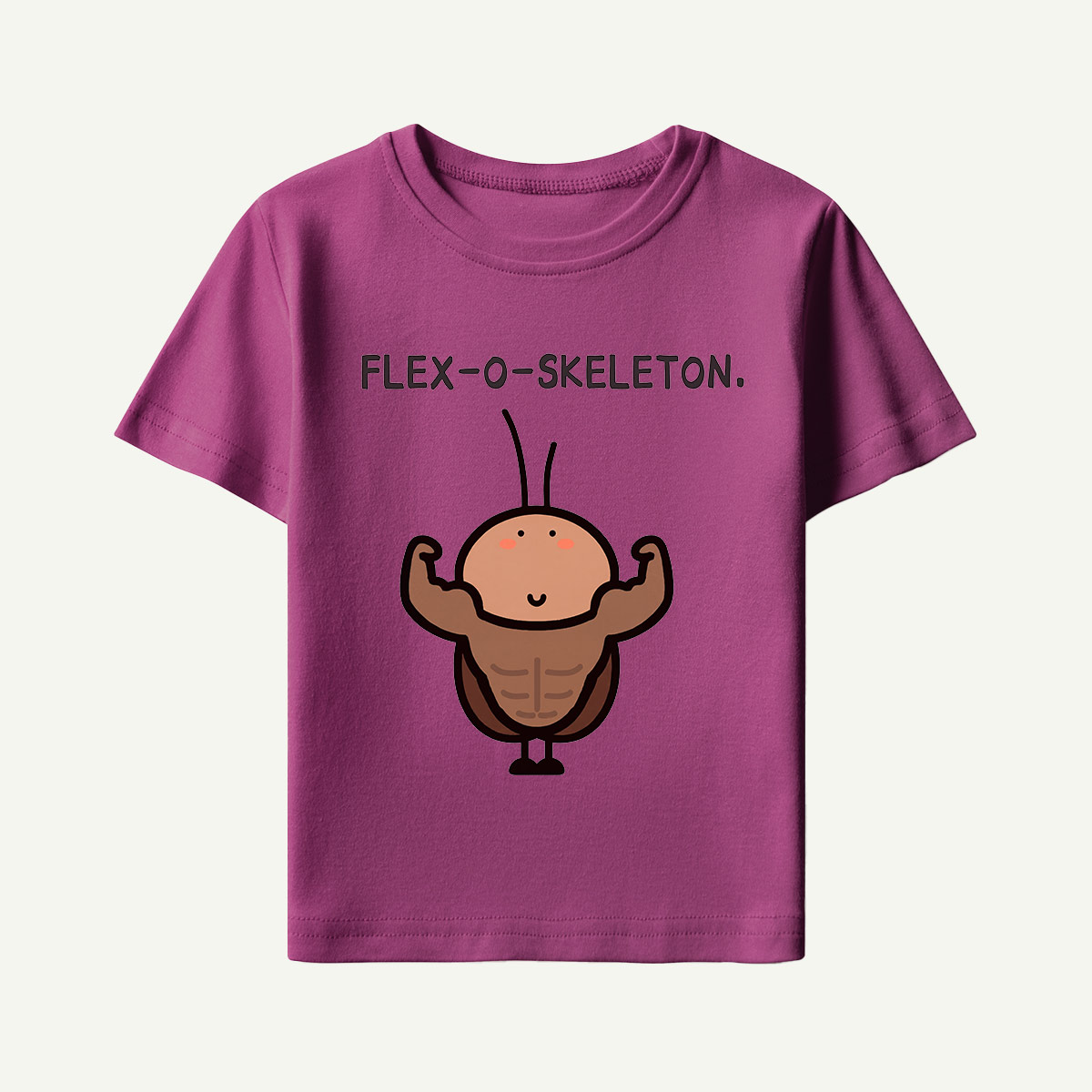 Flex-O-Skeleton Muscles Bug Kids T-Shirt