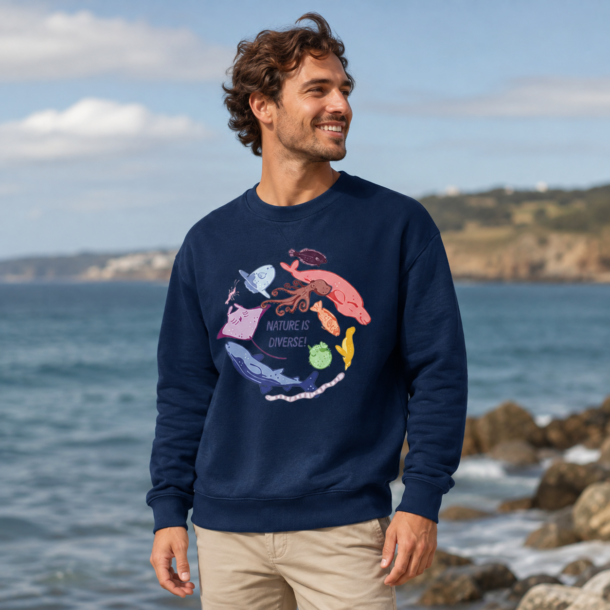 Nature Is Diverse Sea Creatures Sweatshirts