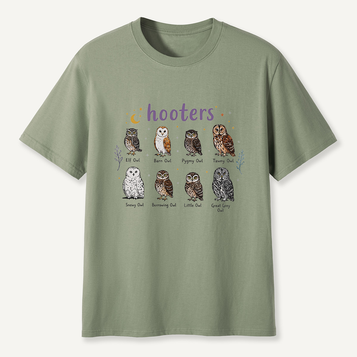 MDCTBYWY26072005 Hooters Owl Species Guide T-Shirt