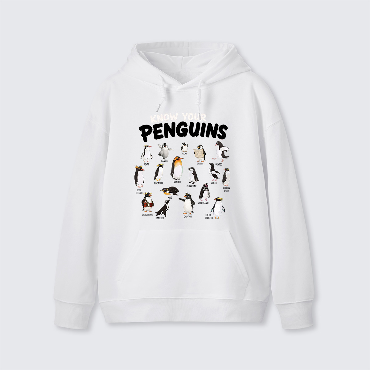 Know Your Penguins Penguin Species Hoodie