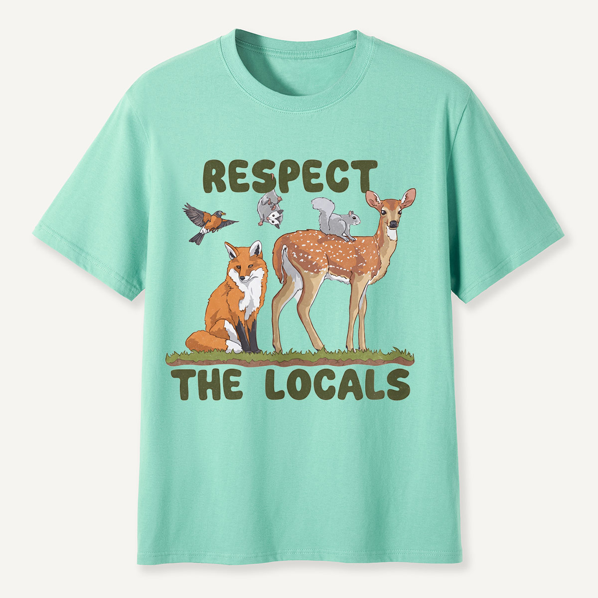 Respect the Locals Forest Animals T-Shirt