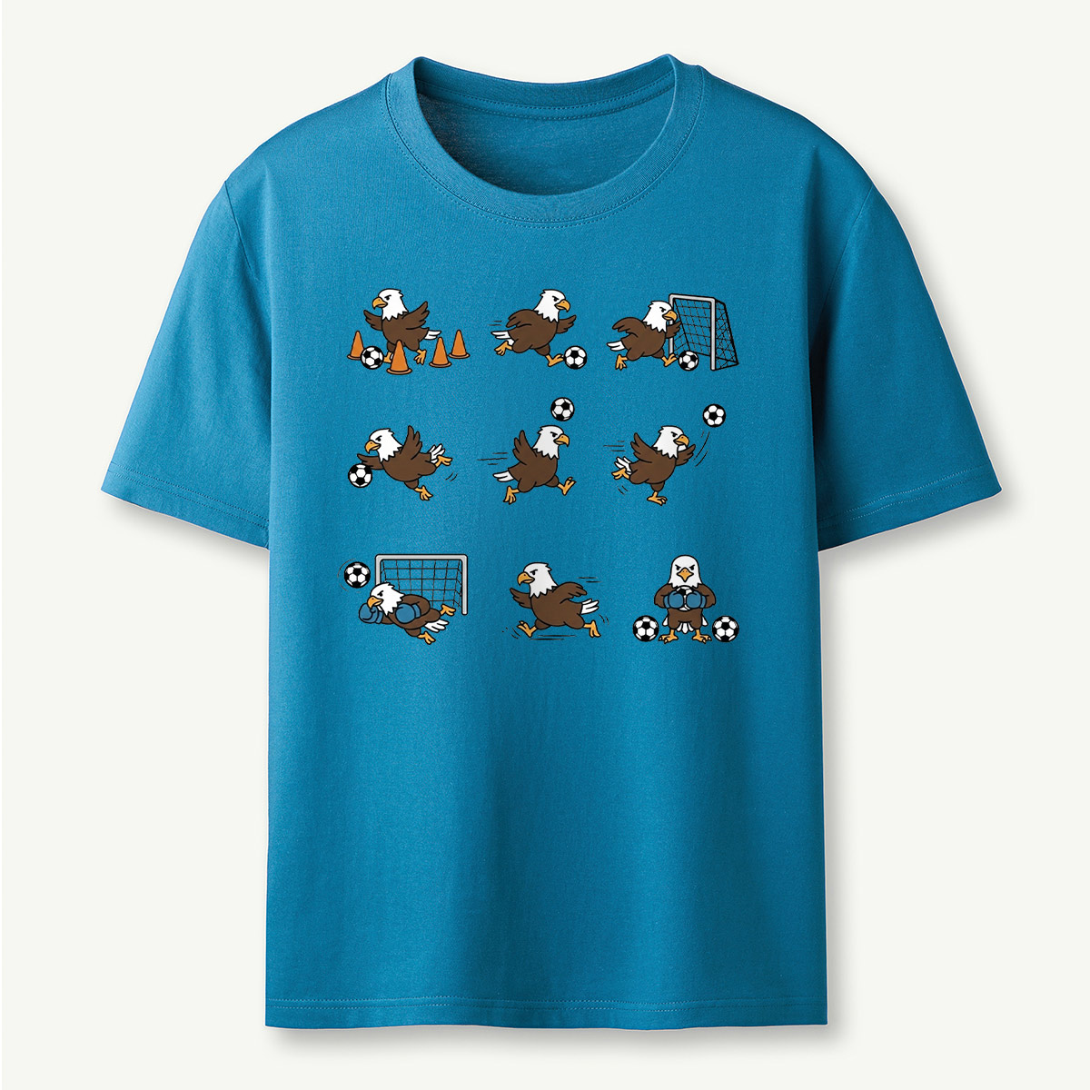 Funny Bald Eagle Soccer T‑Shirt