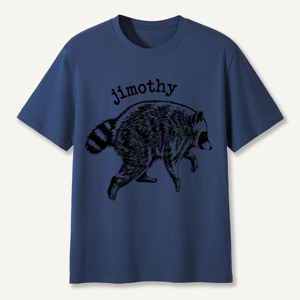 Jimothy Classic Black Line Raccoon T-Shirt