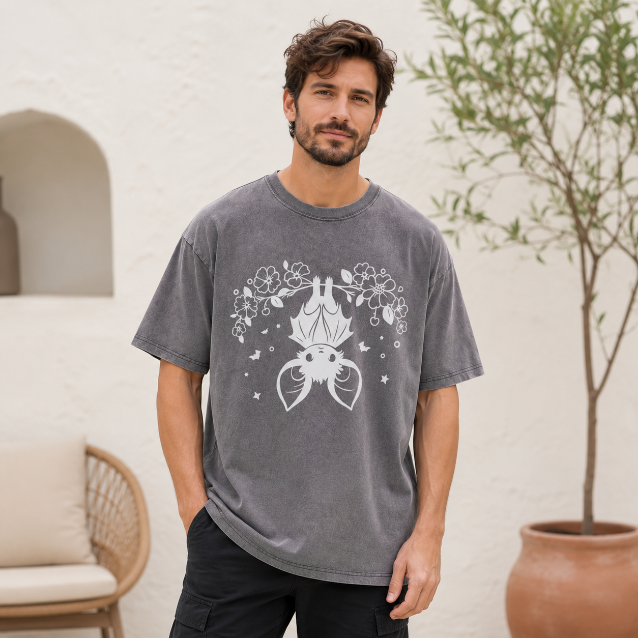Bloom Where You Hang Washed T-Shirt