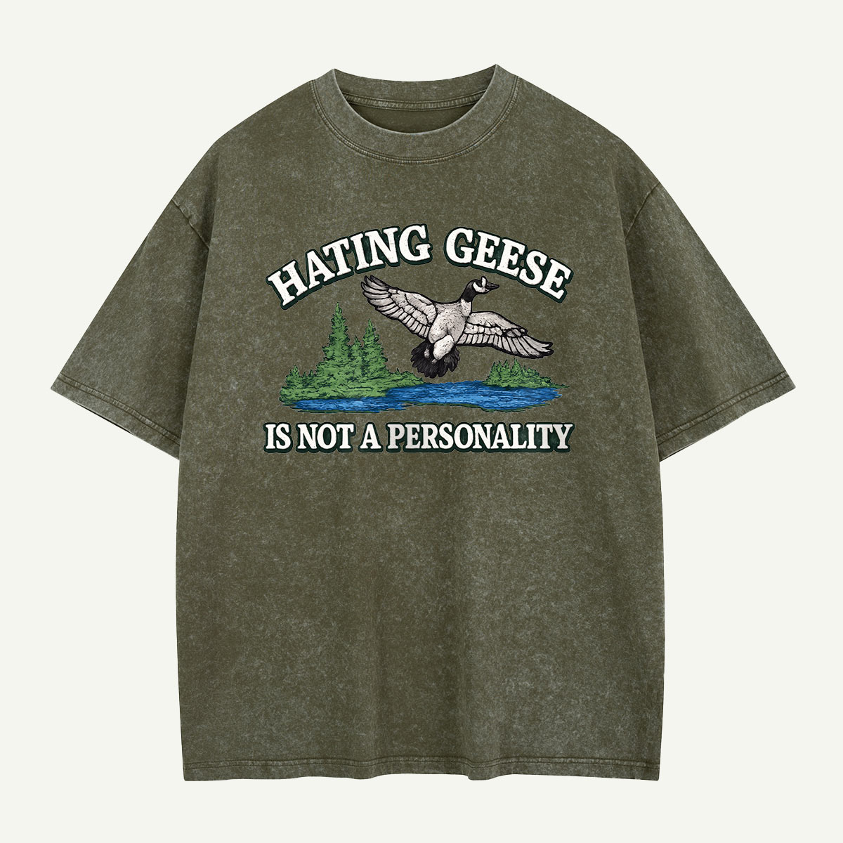Hating Geese Washed T-Shirt