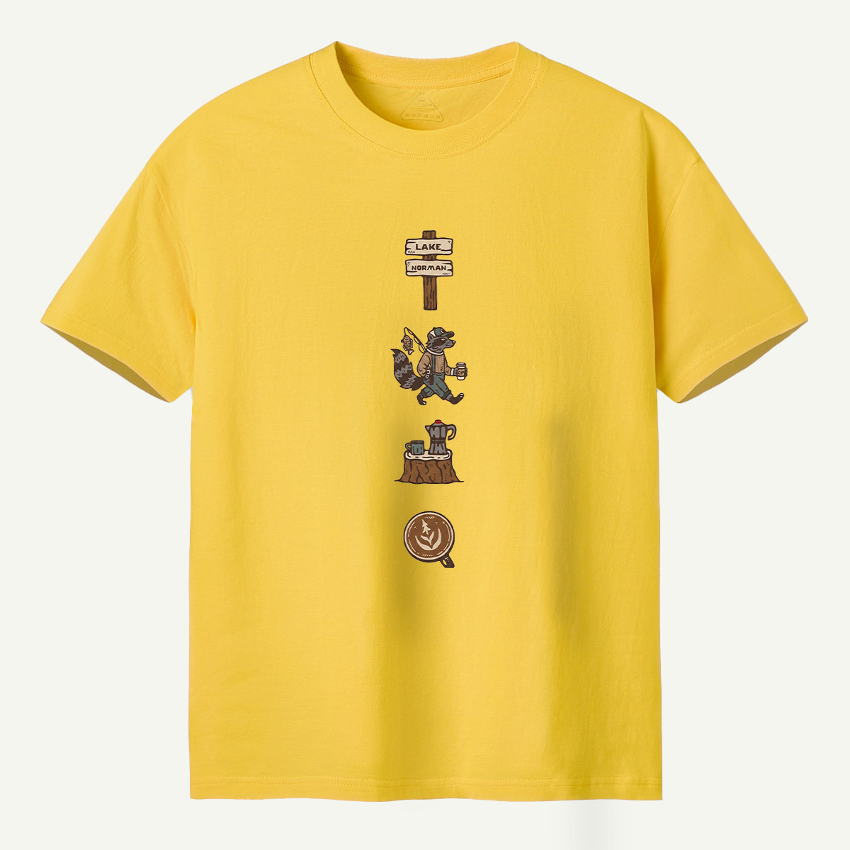 Lake Norman Raccoon Fishing And Coffee T-Shirt