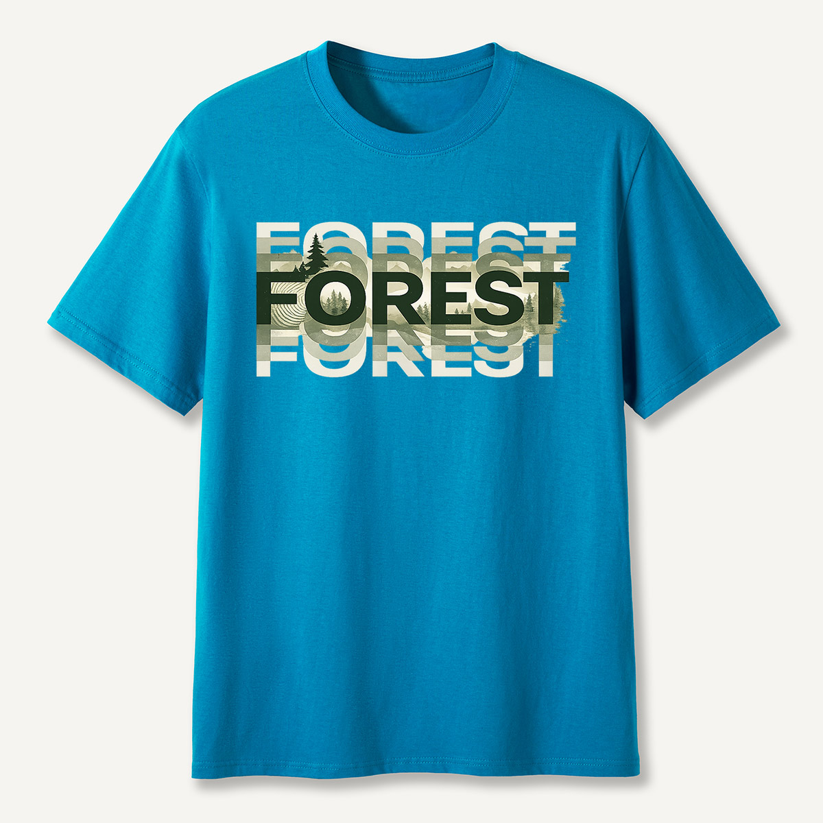Forest Reflection Typographic T-Shirt